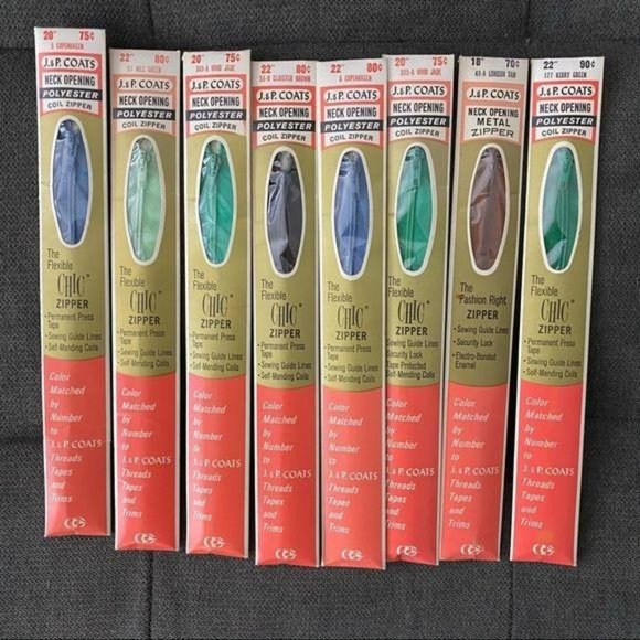 Vintage Other - 1950-1970’s vintage zipper lot